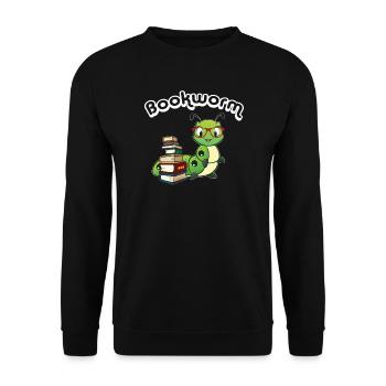 Rat de bibliothèque - Sweat-shirt Unisexe - noir - Devant - Alina (178cm) & Michal (187cm)