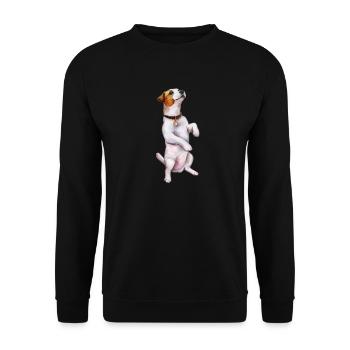 Jack Russell - Unisex Pullover - Schwarz - Vorne - Alina (178cm) & Michal (187cm)