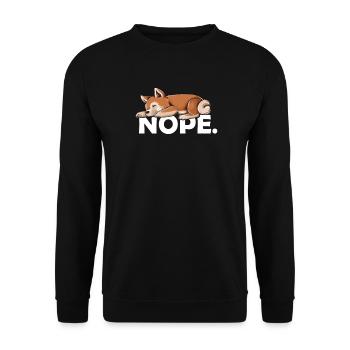 Shiba Inu - Sweat-shirt Unisexe - noir - Devant - Alina (178cm) & Michal (187cm)