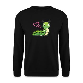 Caterpillar pour femmes et enfants - Sweat-shirt Unisexe - noir - Devant - Alina (178cm) & Michal (187cm)
