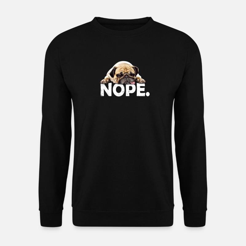 Mops - Unisex Pullover - Schwarz