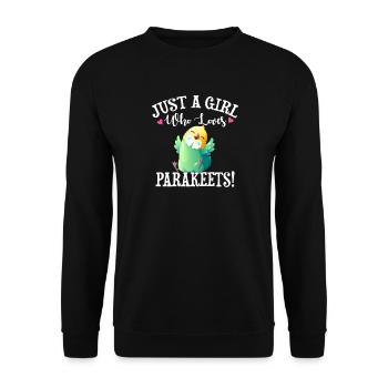 Perruche - Sweat-shirt Unisexe - noir - Devant - Alina (178cm) & Michal (187cm)