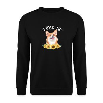 Corgi - Unisex Sweatshirt - black - Front - Alina (178cm) & Michal (187cm)