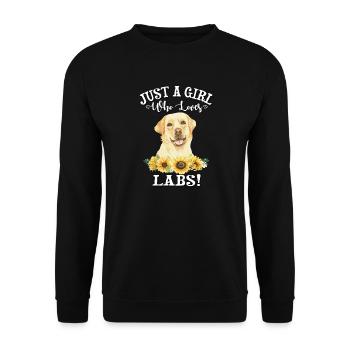 Yellow Lab - Unisex Sweatshirt - black - Front - Alina (178cm) & Michal (187cm)