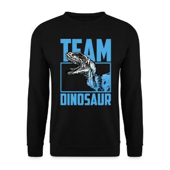 Team Dinosaur Graphic - Unisex Sweatshirt - black - Front - Alina (178cm) & Michal (187cm)