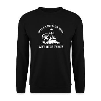Reining Horse - Unisex Sweatshirt - black - Front - Alina (178cm) & Michal (187cm)