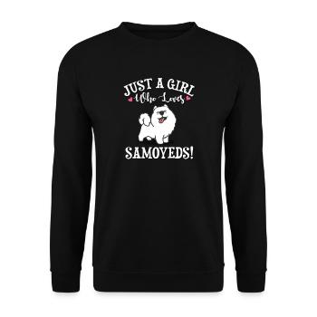 Samoyed - Unisex Sweatshirt - black - Front - Alina (178cm) & Michal (187cm)
