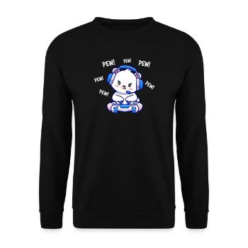 Polar Bear - Unisex Sweatshirt - black - Front - Alina (178cm) & Michal (187cm)