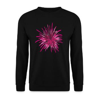 Feuerwerk Silvester Raketen Neujahr Party - Unisex Pullover - Schwarz - Vorne - Alina (178cm) & Michal (187cm)