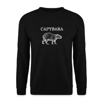 Capybara - Unisex Pullover - Schwarz - Vorne - Alina (178cm) & Michal (187cm)