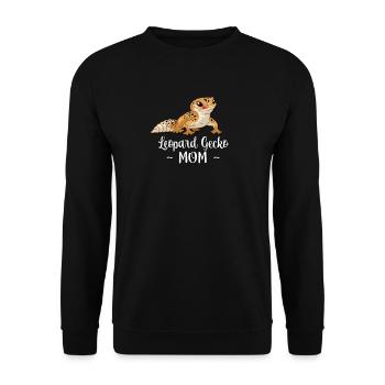 Leopard Gecko - Unisex Sweatshirt - black - Front - Alina (178cm) & Michal (187cm)