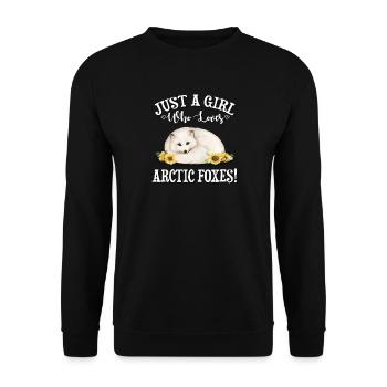 Arctic Fox - Unisex Sweatshirt - black - Front - Alina (178cm) & Michal (187cm)