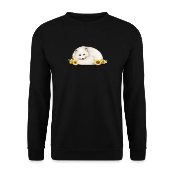 Arctic Fox - Unisex Sweatshirt - black - Front - Alina (178cm) & Michal (187cm)