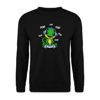 Chameleon - Unisex Sweatshirt - black - Front - Alina (178cm) & Michal (187cm)