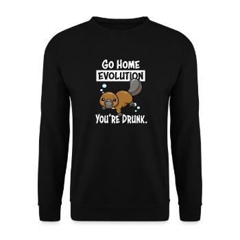 Platypus - Unisex Sweatshirt - black - Front - Alina (178cm) & Michal (187cm)