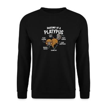 Platypus - Unisex Sweatshirt - black - Front - Alina (178cm) & Michal (187cm)
