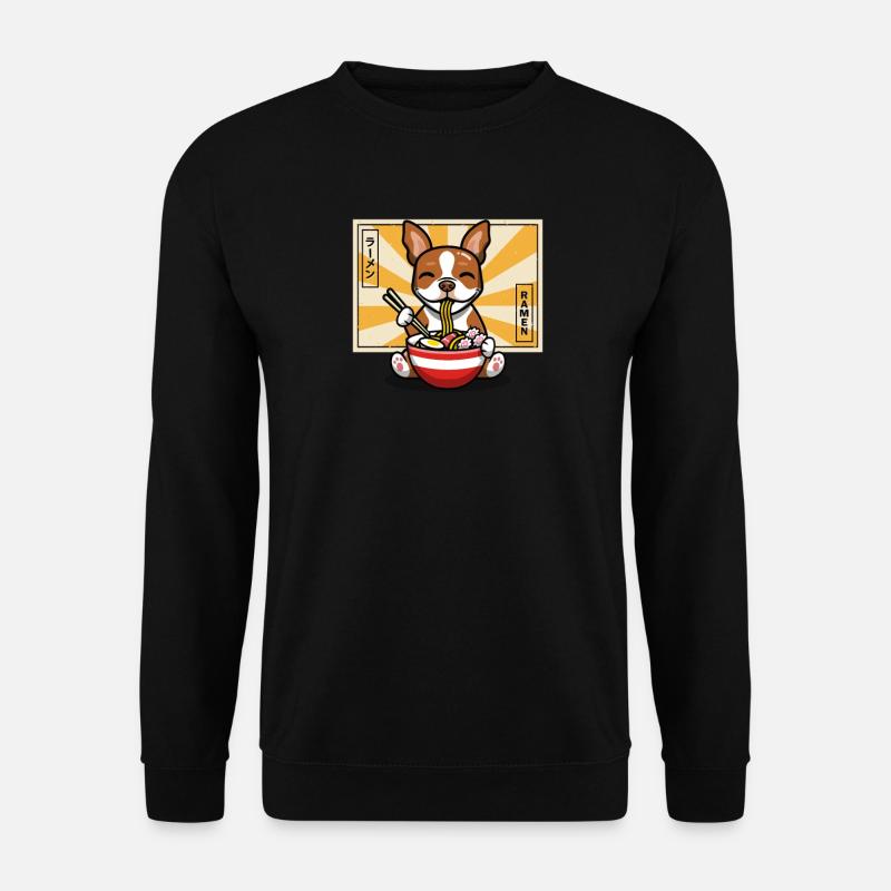 Terrier de Boston rouge - Sweat-shirt Unisexe - noir