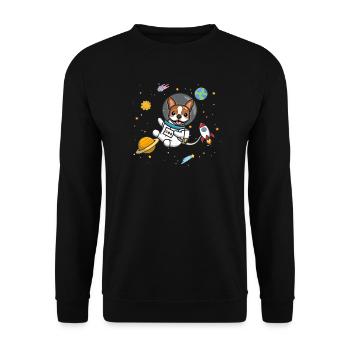 Roter Boston Terrier - Unisex Pullover - Schwarz - Vorne - Alina (178cm) & Michal (187cm)