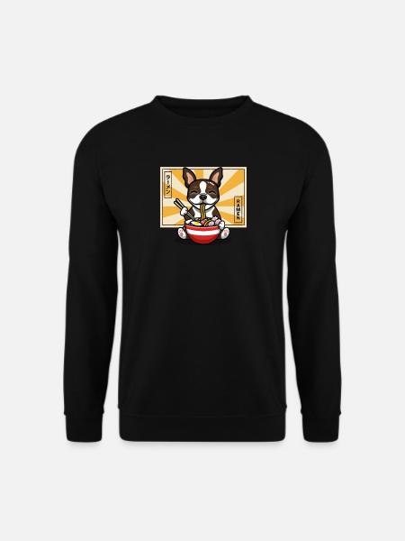 Brown Boston Terrier - Unisex Sweatshirt - black