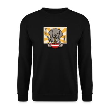 Weimaraner - Unisex Pullover - Schwarz - Vorne - Alina (178cm) & Michal (187cm)