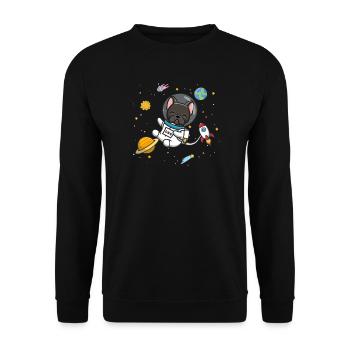Black French Bulldog - Unisex Sweatshirt - black - Front - Alina (178cm) & Michal (187cm)