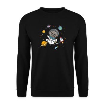 Weimaraner - Unisex Pullover - Schwarz - Vorne - Alina (178cm) & Michal (187cm)