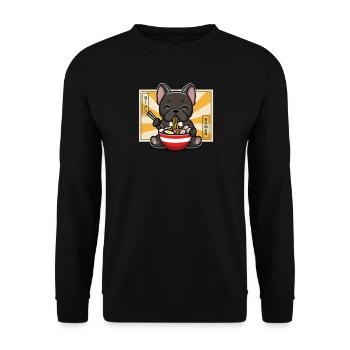 Black French Bulldog - Unisex Sweatshirt - black - Front - Alina (178cm) & Michal (187cm)