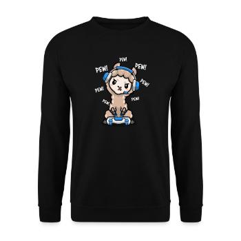 Lama - Unisex Pullover - Schwarz - Vorne - Alina (178cm) & Michal (187cm)