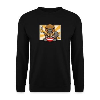 Platypus - Unisex Sweatshirt - black - Front - Alina (178cm) & Michal (187cm)