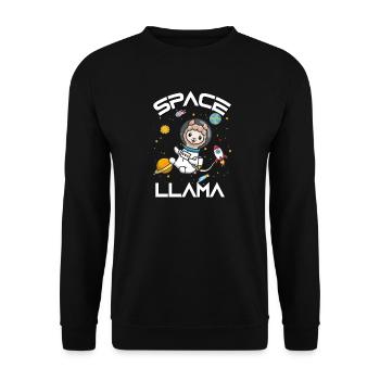 Lama - Unisex Pullover - Schwarz - Vorne - Alina (178cm) & Michal (187cm)