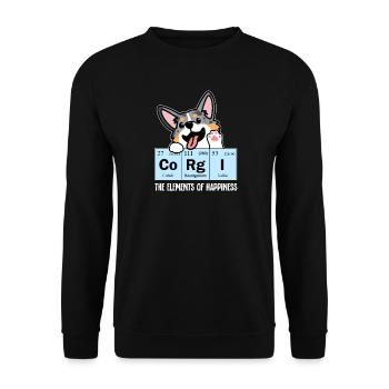 Merle Corgi bleu - Sweat-shirt Unisexe - noir - Devant - Alina (178cm) & Michal (187cm)