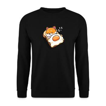 Shiba Inu - Unisex Sweatshirt - black - Front - Alina (178cm) & Michal (187cm)