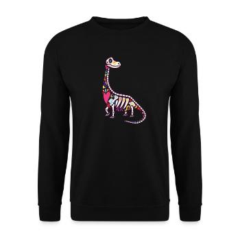 Brontosaurus - Unisex Pullover - Schwarz - Vorne - Alina (178cm) & Michal (187cm)