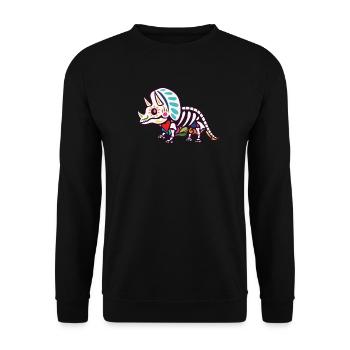 Triceratops - Unisex Pullover - Schwarz - Vorne - Alina (178cm) & Michal (187cm)
