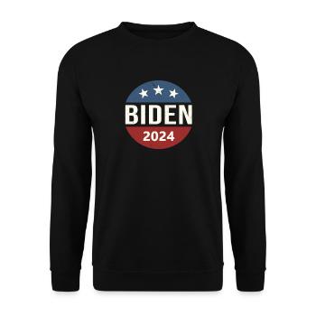Biden 2024 - Unisex Sweatshirt - black - Front - Alina (178cm) & Michal (187cm)