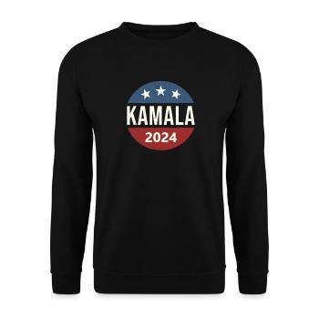 Kamala 2024 - Unisex Sweatshirt - black - Front - Alina (178cm) & Michal (187cm)