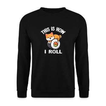Shiba Inu - Sweat-shirt Unisexe - noir - Devant - Alina (178cm) & Michal (187cm)