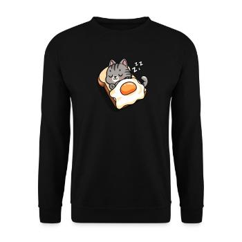 Gray Tabby Cat - Unisex Sweatshirt - black - Front - Alina (178cm) & Michal (187cm)