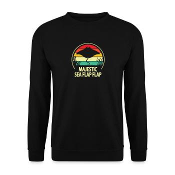 Mantarochen - Unisex Pullover - Schwarz - Vorne - Alina (178cm) & Michal (187cm)