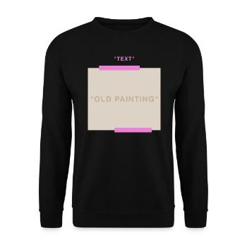 Off-Wifie: No Painting | only text and colors - Unisex Pullover - Schwarz - Vorne - Alina (178cm) & Michal (187cm)