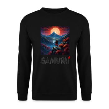 Fernweh des Kriegers - Unisex Pullover - Schwarz - Vorne - Alina (178cm) & Michal (187cm)