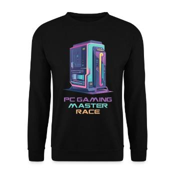 Course des maîtres du jeu sur PC - Sweat-shirt Unisexe - noir - Devant - Alina (178cm) & Michal (187cm)