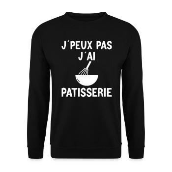 Pâtisserie - Pâtissier - Meilleur Pâtissier - Sweat-shirt Unisexe - noir - Devant - Alina (178cm) & Michal (187cm)