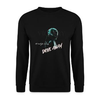 Motorcycle drive away design - Unisex Sweatshirt - black - Front - Alina (178cm) & Michal (187cm)