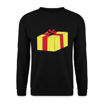 Gift wrapped surprise ribbon package - Unisex Sweatshirt - black - Front - Alina (178cm) & Michal (187cm)