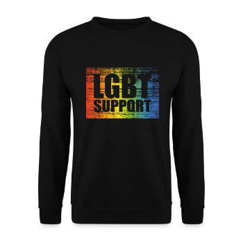 Soutien LGBT - Sweat-shirt Unisexe - noir - Devant - Alina (178cm) & Michal (187cm)