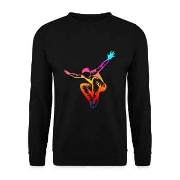 Parkour - Unisex Sweatshirt - black - Front - Alina (178cm) & Michal (187cm)