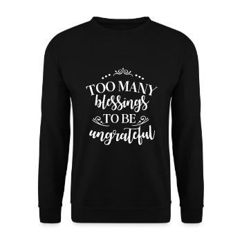Bibelvers Christliche Sprüche Geschenk Bibel Jesus - Unisex Pullover - Schwarz - Vorne - Alina (178cm) & Michal (187cm)