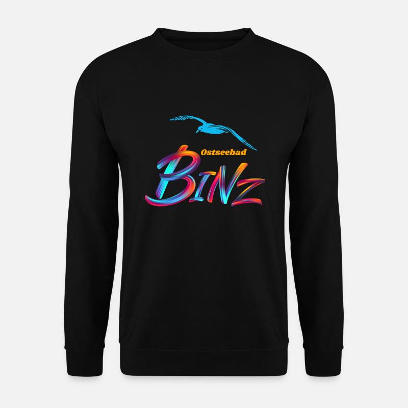 Binz-Ostseebad-Möwe - Unisex Pullover - Schwarz