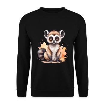 Lémurien Cool Cool Madagascar - Sweat-shirt Unisexe - noir - Devant - Alina (178cm) & Michal (187cm)